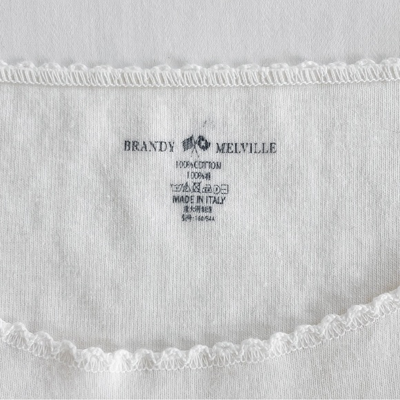 Brandy Melville Vicki Tank | White | One Size (Fits XS) | NWOT - Picture 6 of 12